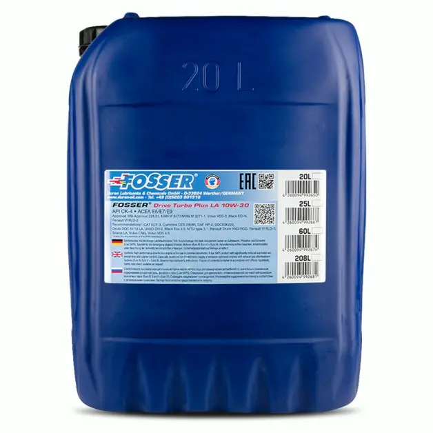 Моторное масло FOSSER Drive Turbo plus LA 10W-30, 20л